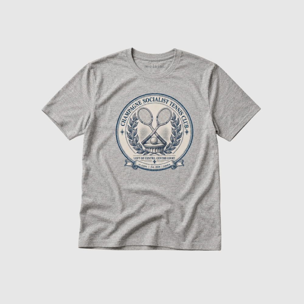 "CHAMPAGNE SOCIALIST TENNIS CLUB" ORGANIC SHIRT