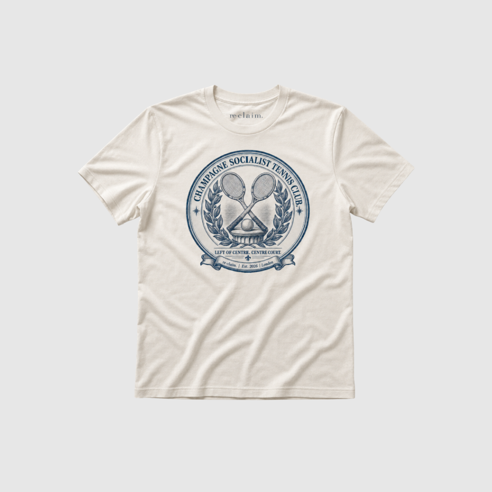 "CHAMPAGNE SOCIALIST TENNIS CLUB" ORGANIC SHIRT