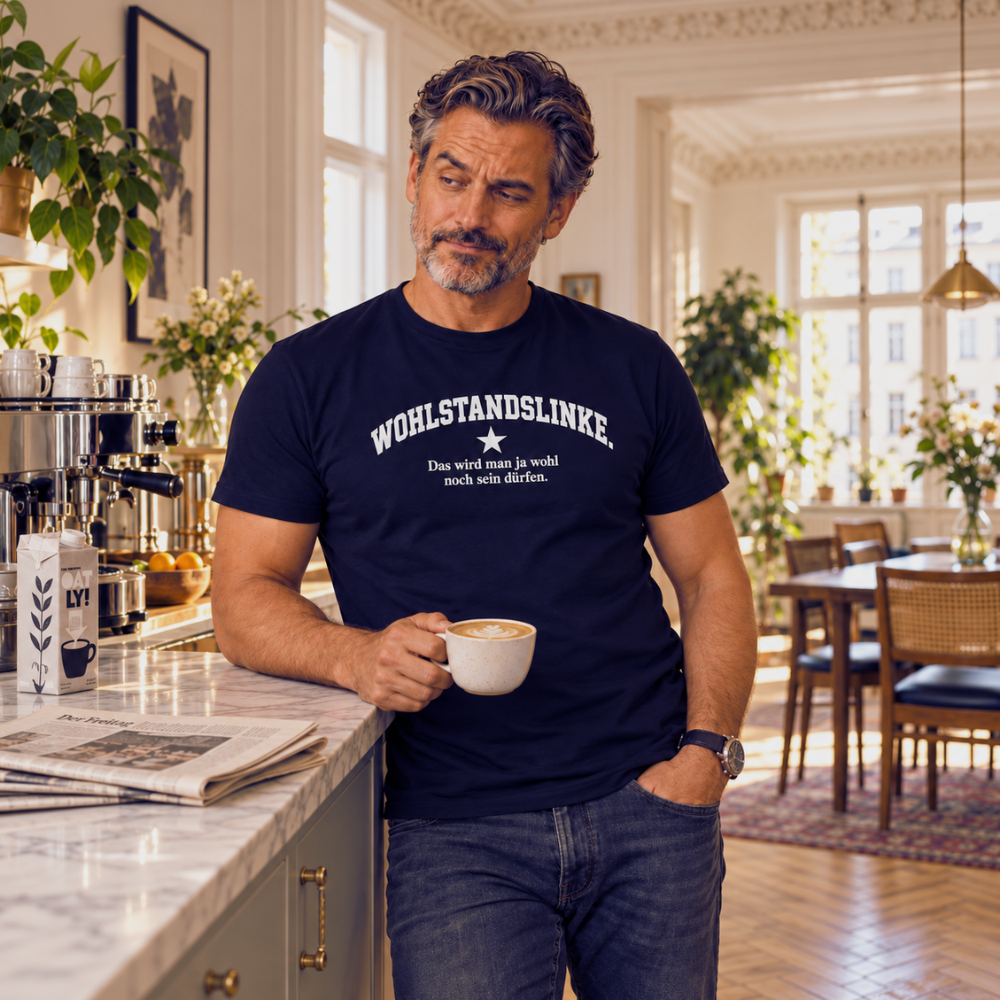 "WOHLSTANDSLINKE." ORGANIC T-SHIRT
