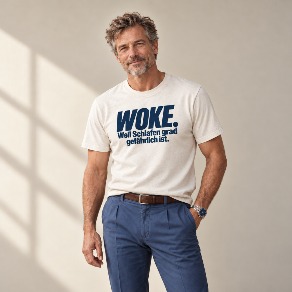 WOKE. WEIL SCHLAFEN GRAD GEFÄHRLICH IST. ORGANIC T-SHIRT