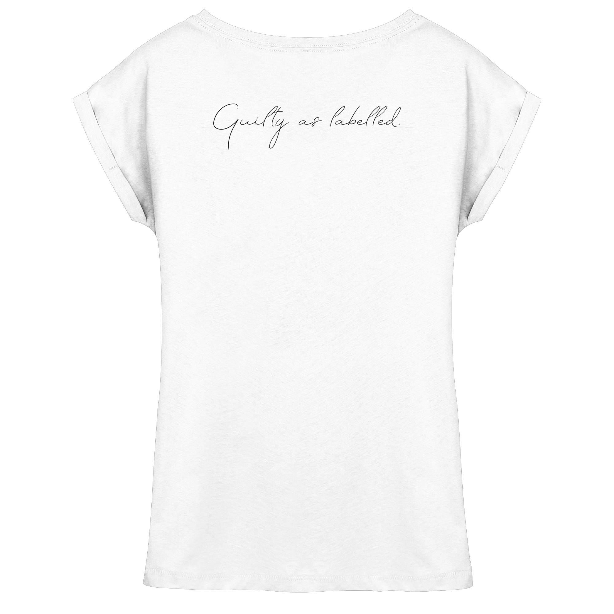 "WOKE AF" WOMENS EXTENDED SHOULD T-SHIRT