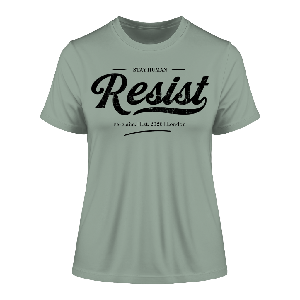 "RESIST"  FITTED LADIES ORGANIC SHIRT