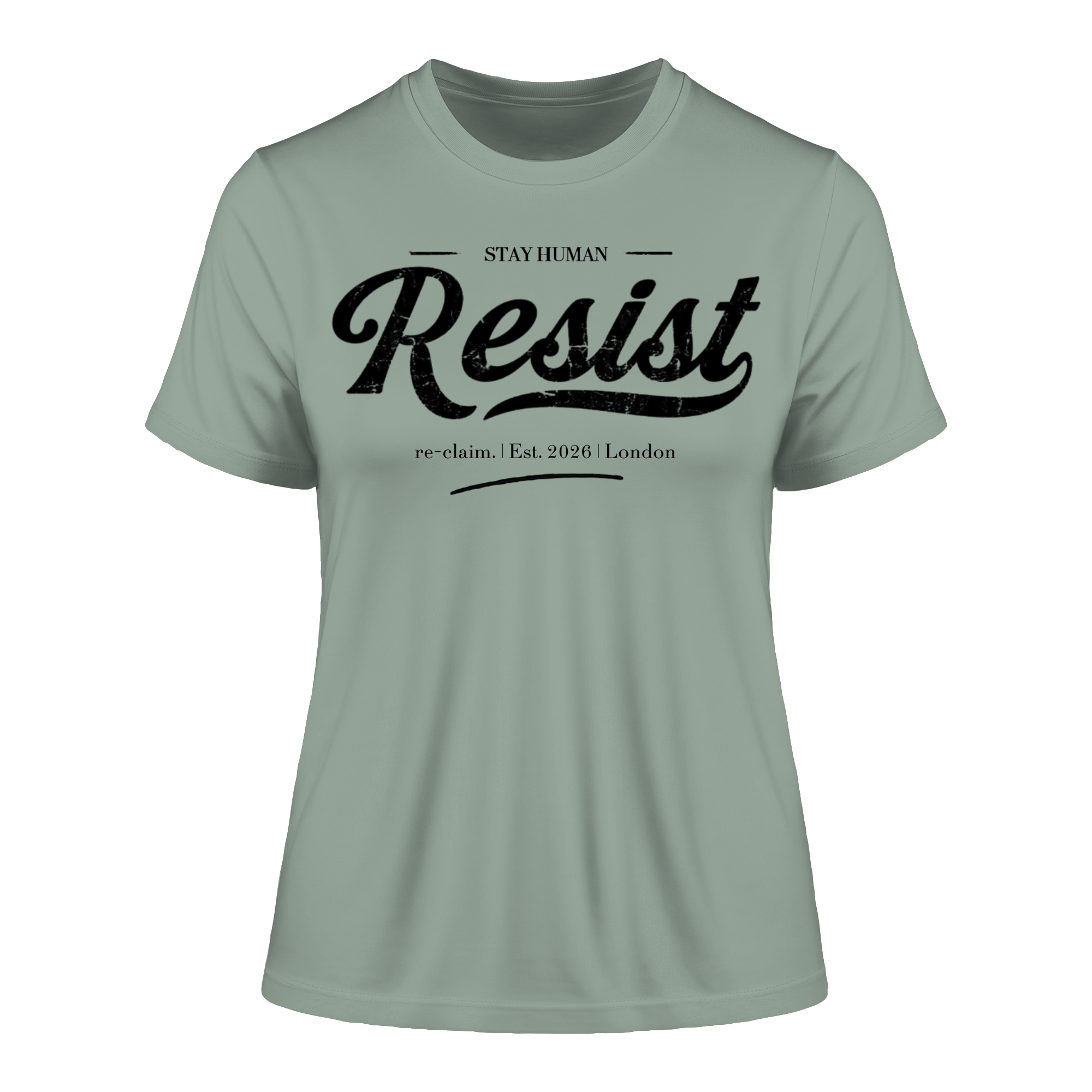"RESIST"  FITTED LADIES ORGANIC SHIRT