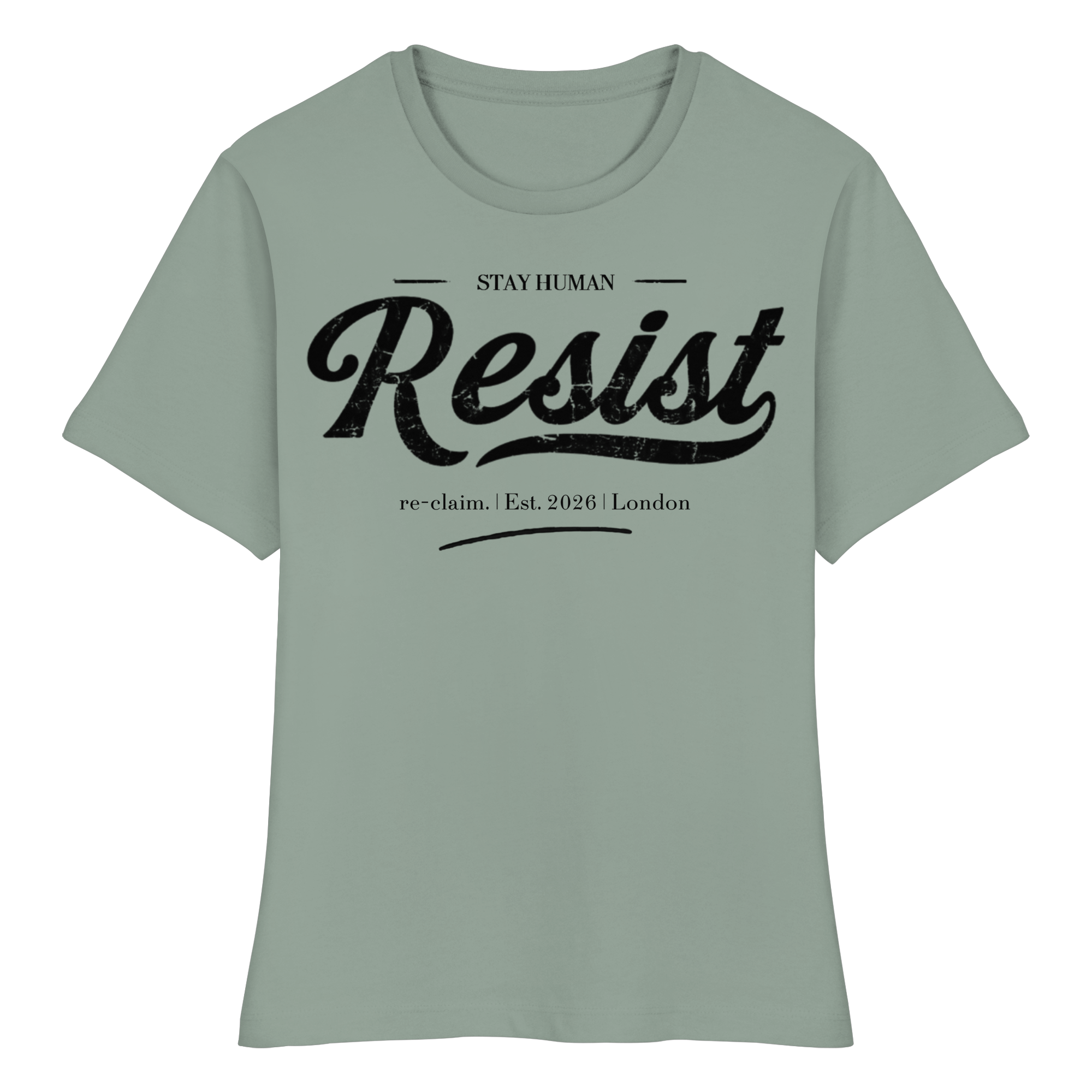"RESIST"  FITTED LADIES ORGANIC SHIRT
