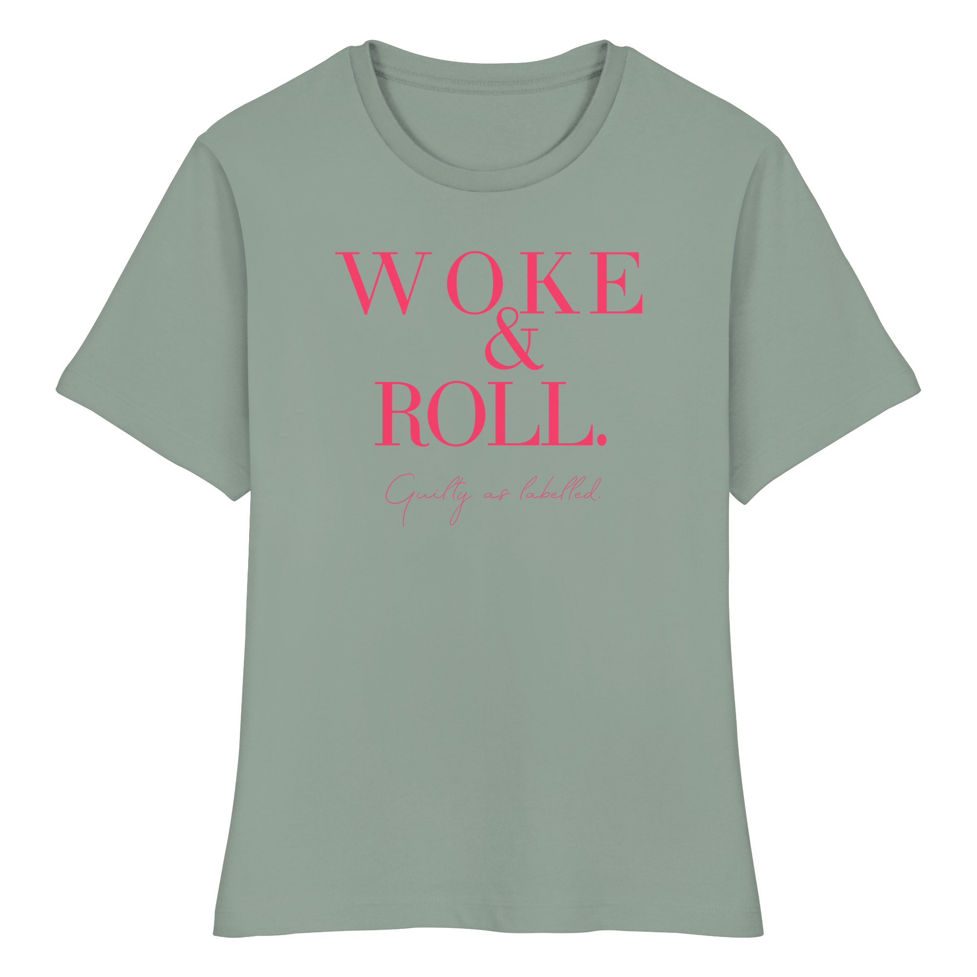 "WOKE & ROLL" FITTED LADIES SHIRT