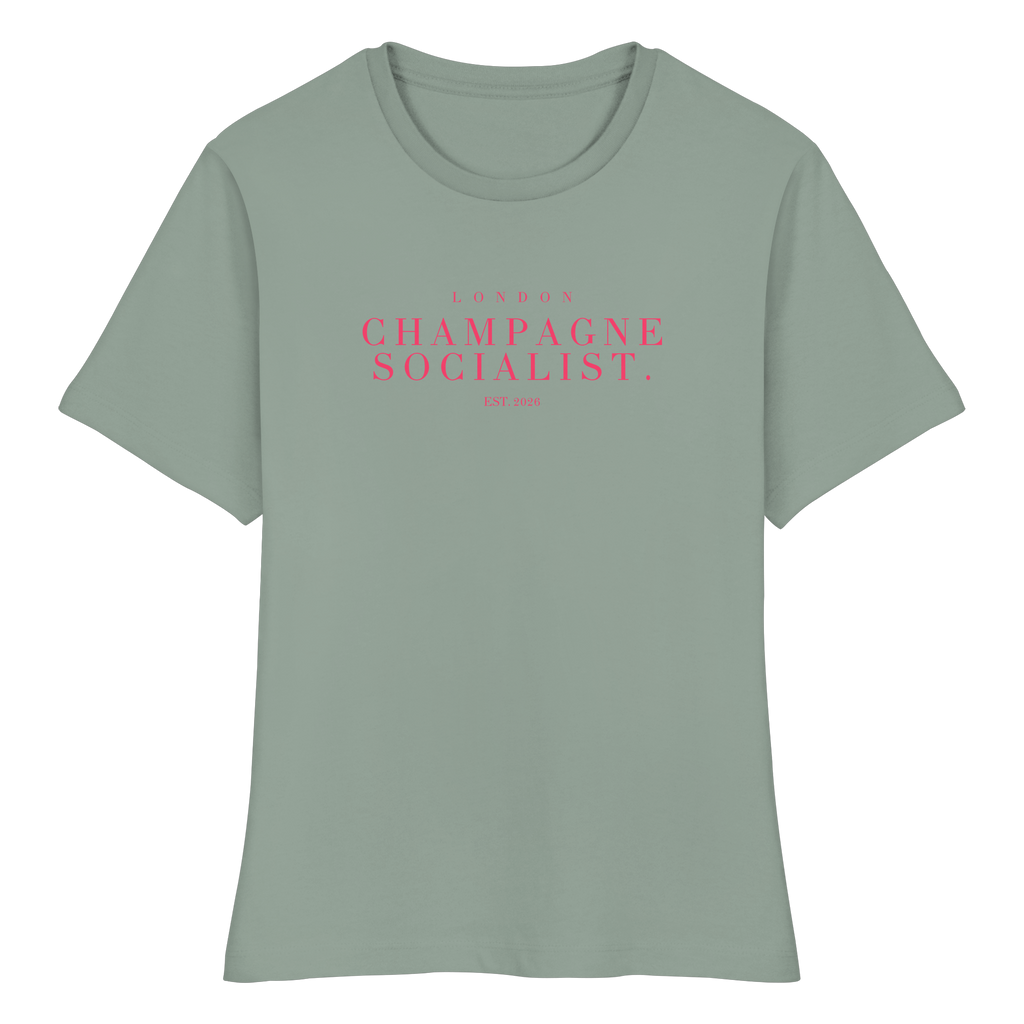 "LONDON CHAMPAGNE SOCIALIST." FITTED LADIES SHIRT