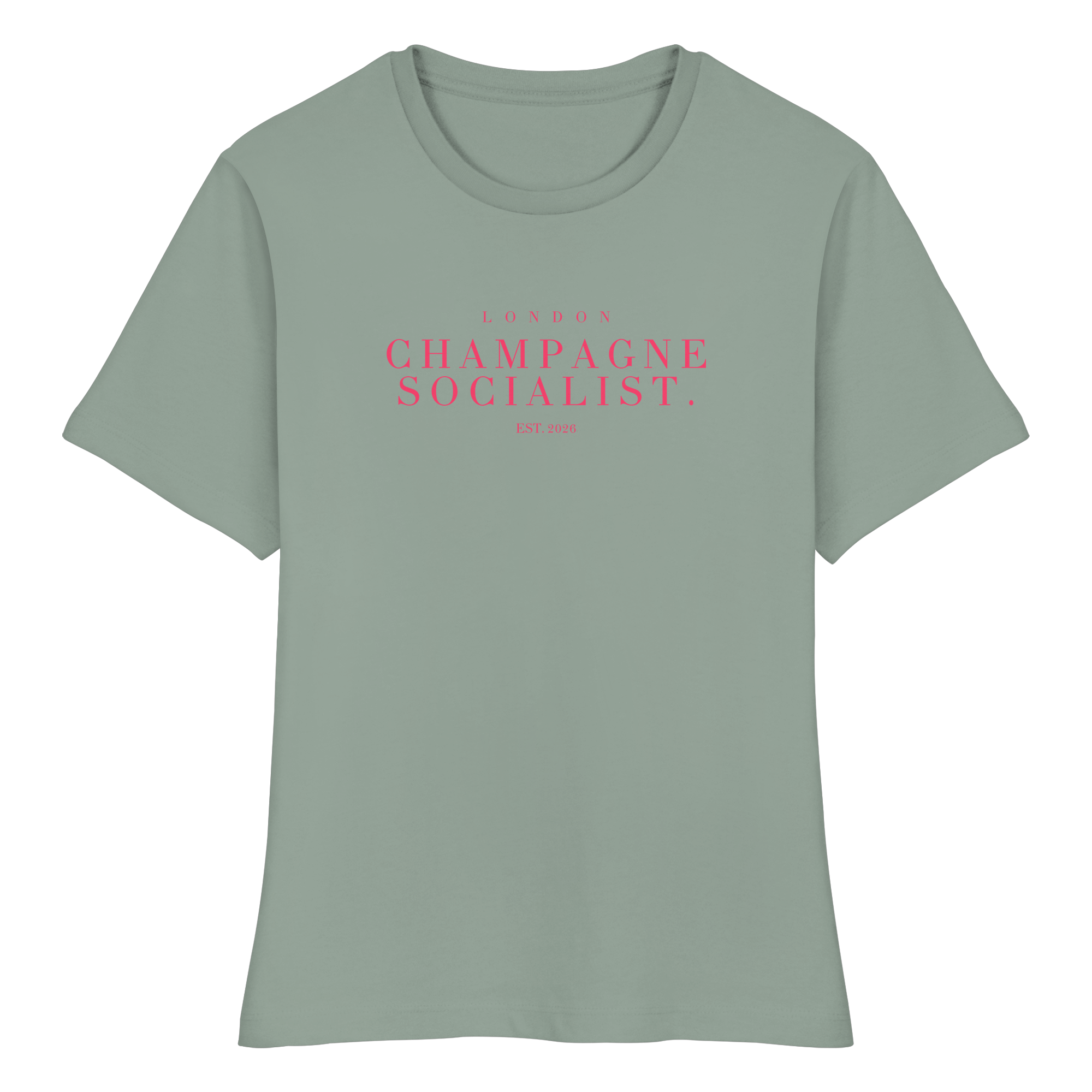 "LONDON CHAMPAGNE SOCIALIST." FITTED LADIES SHIRT