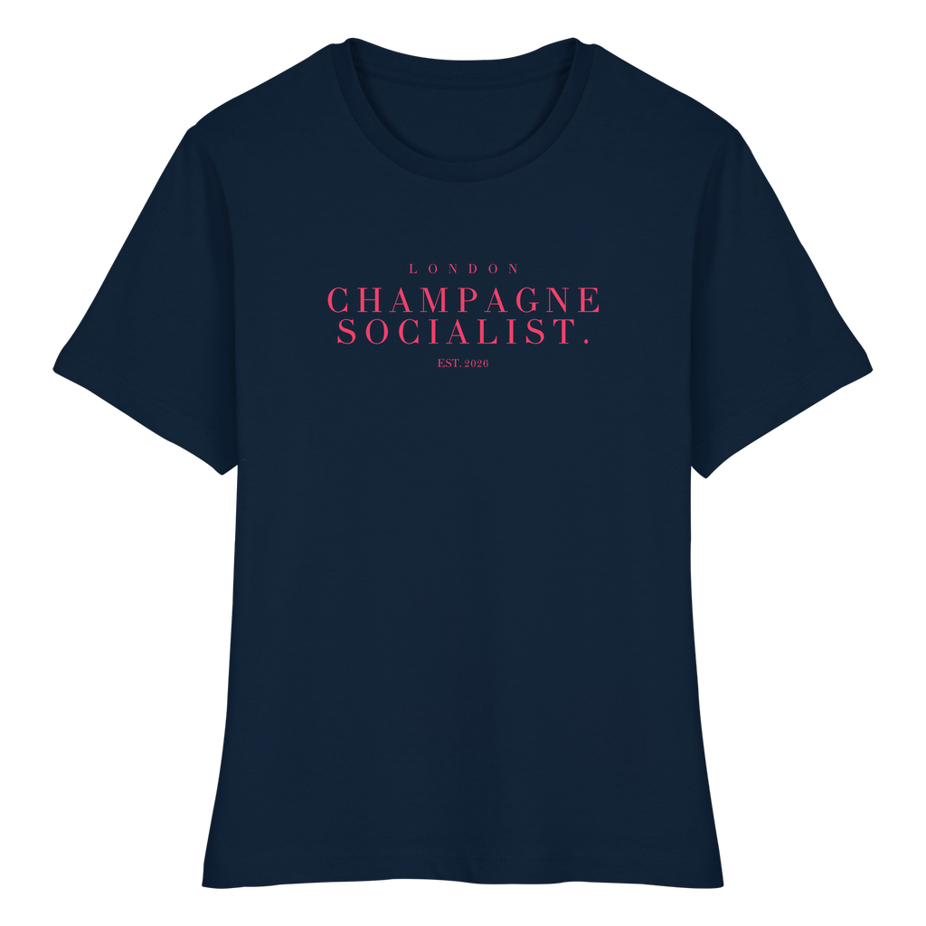 "LONDON CHAMPAGNE SOCIALIST." FITTED LADIES SHIRT