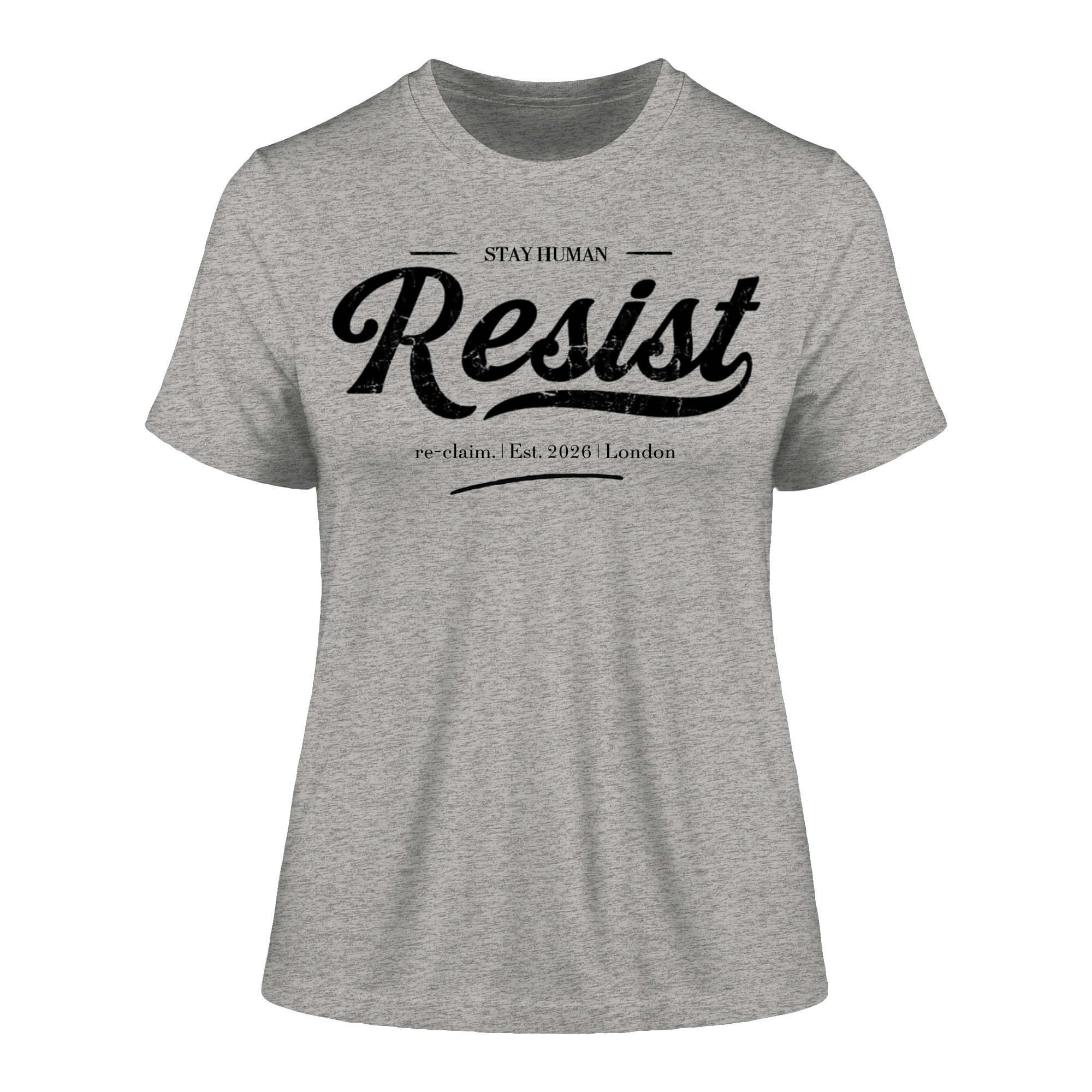 "RESIST"  FITTED LADIES ORGANIC SHIRT