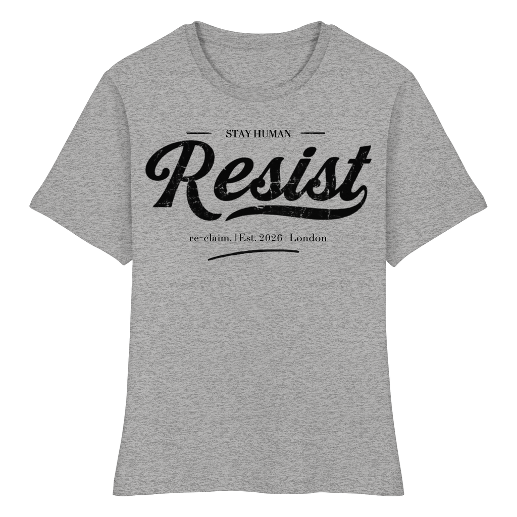 "RESIST"  FITTED LADIES ORGANIC SHIRT