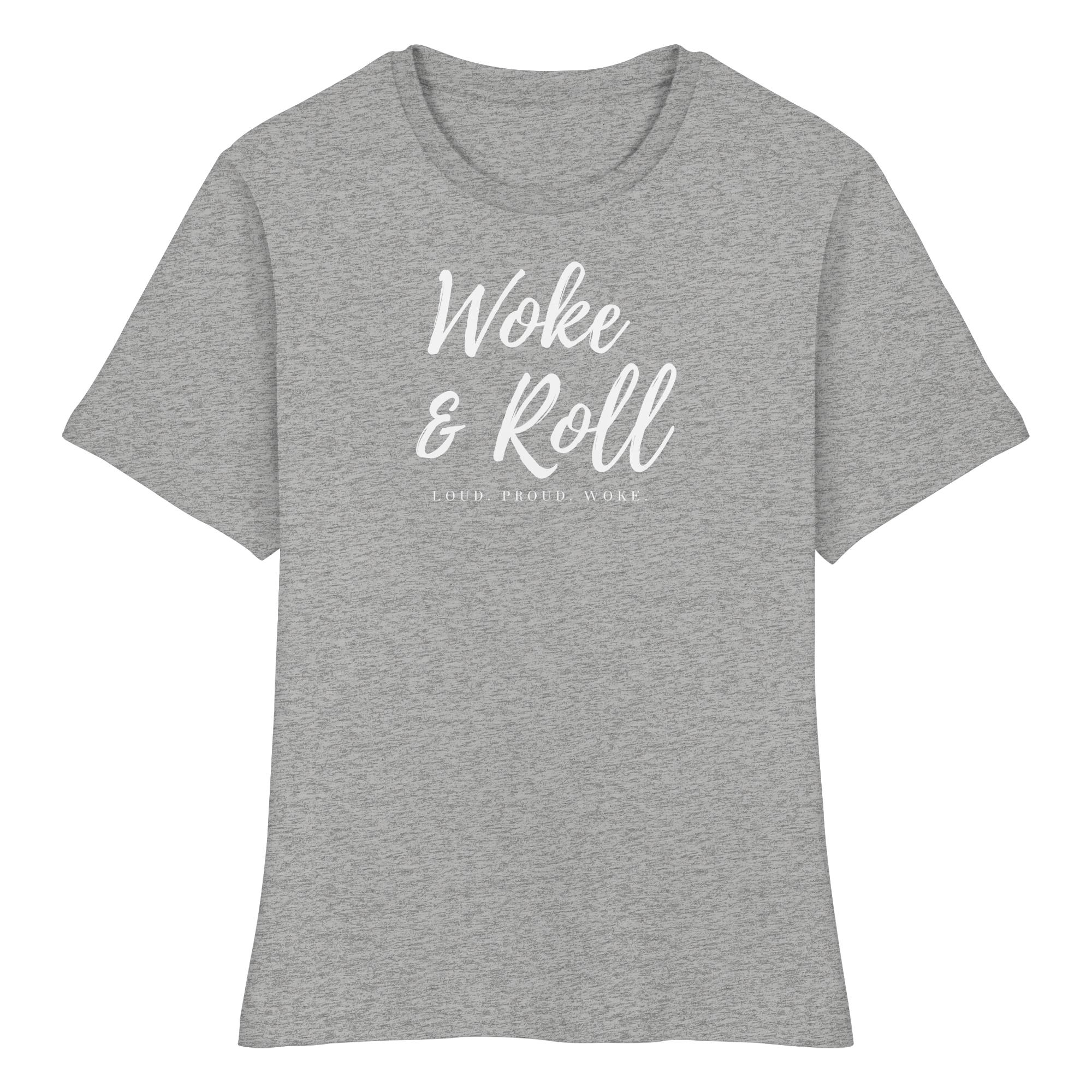 "WOKE & ROLL." FITTED LADIES SHIRT
