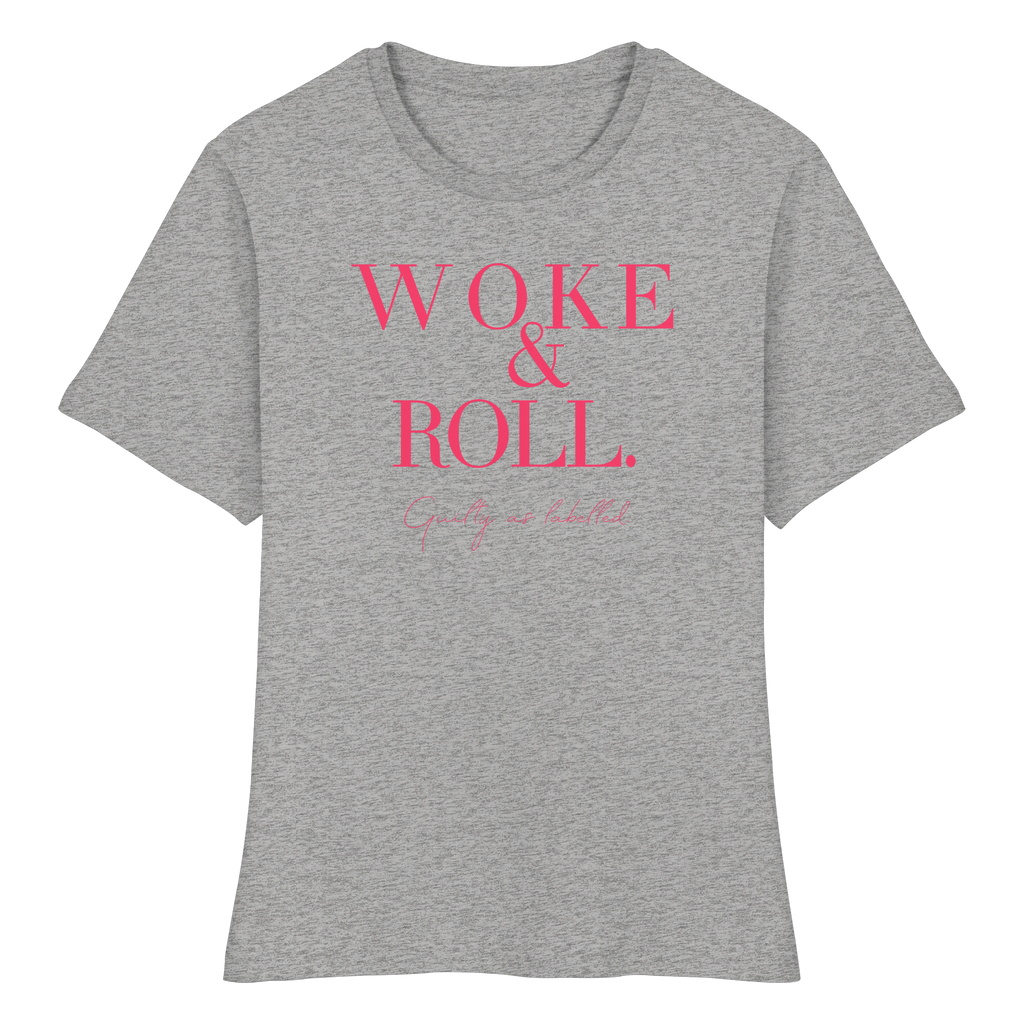 "WOKE & ROLL" FITTED LADIES SHIRT