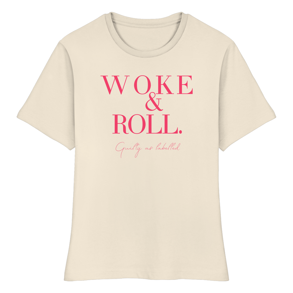 "WOKE & ROLL" FITTED LADIES SHIRT