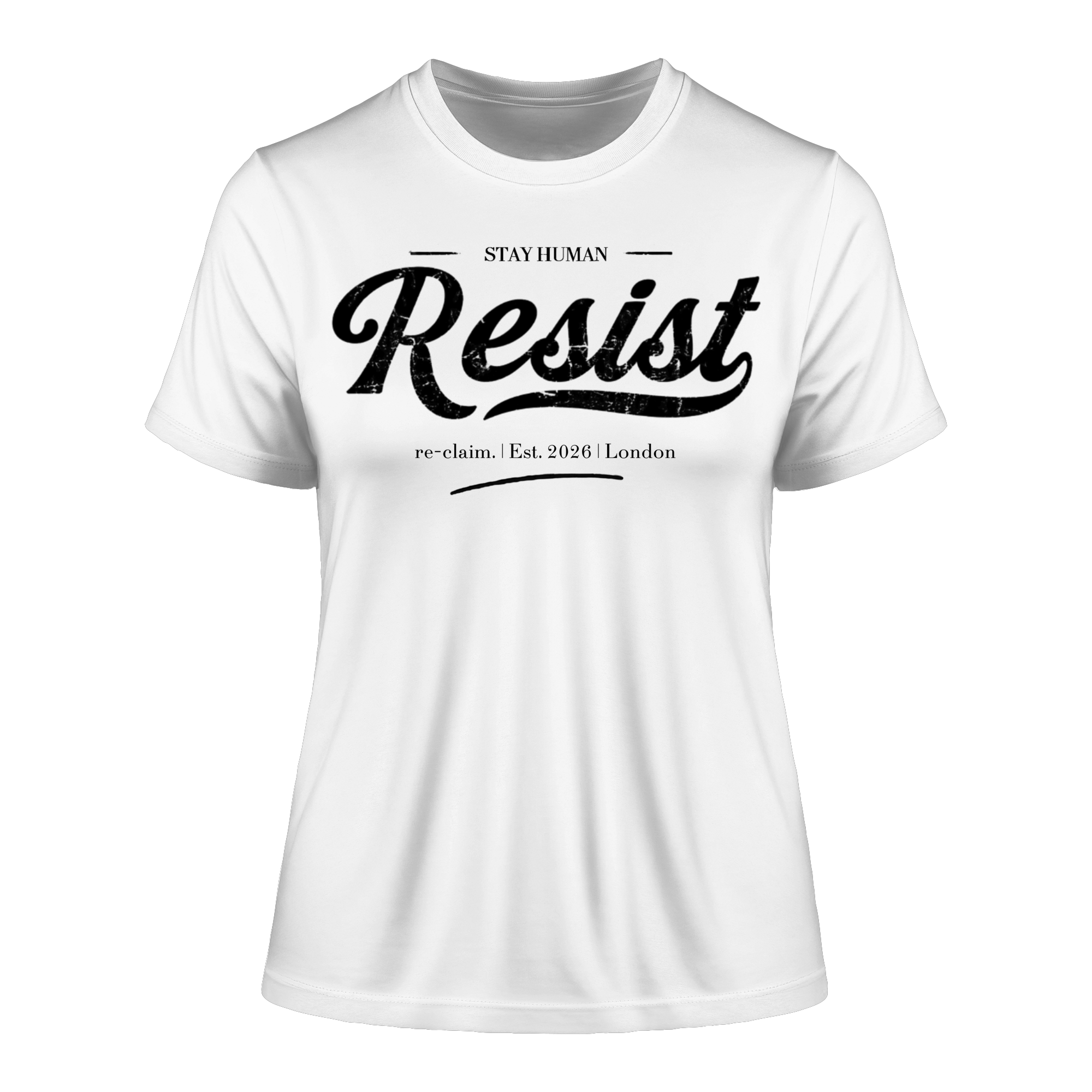 "RESIST"  FITTED LADIES ORGANIC SHIRT