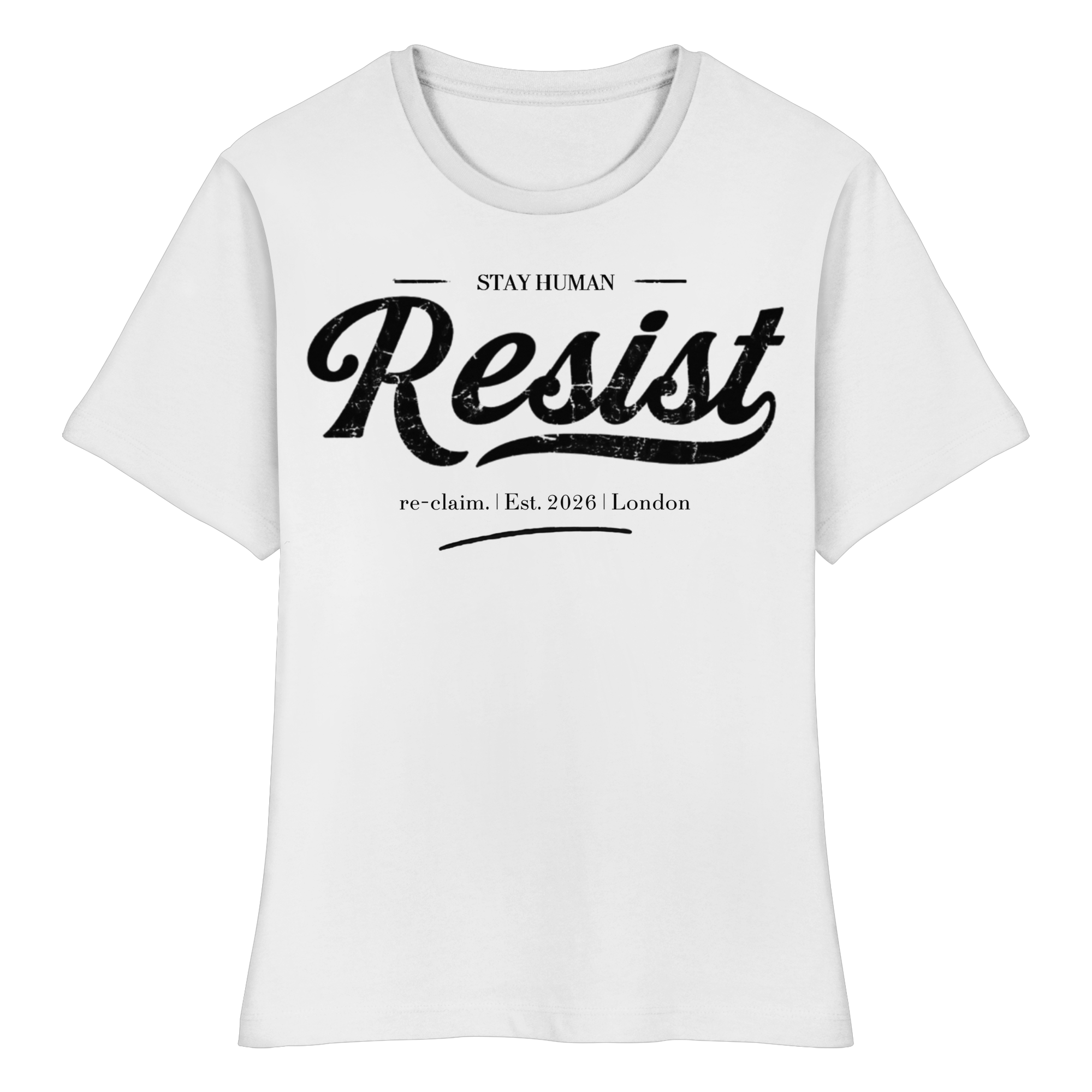 "RESIST"  FITTED LADIES ORGANIC SHIRT