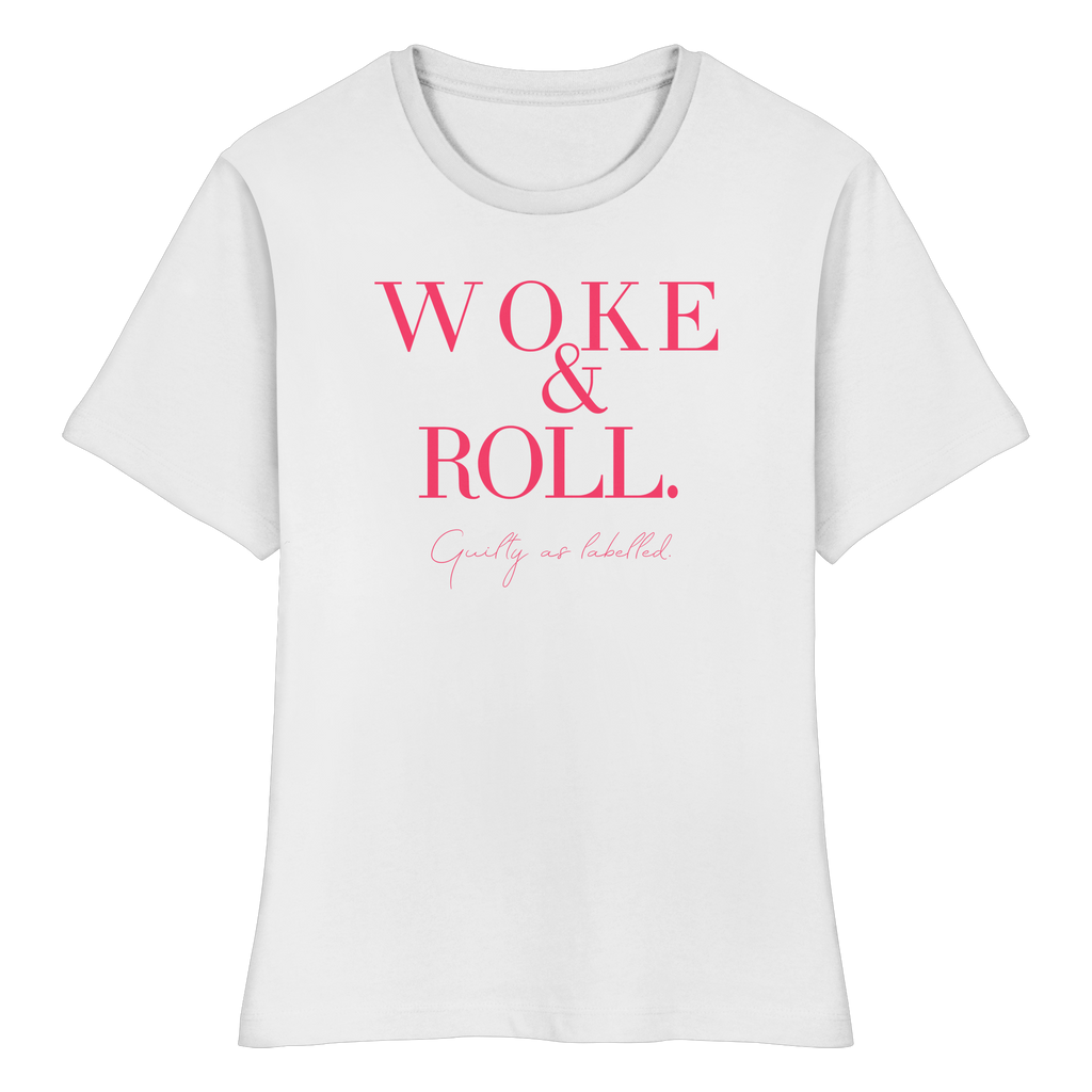 "WOKE & ROLL" FITTED LADIES SHIRT