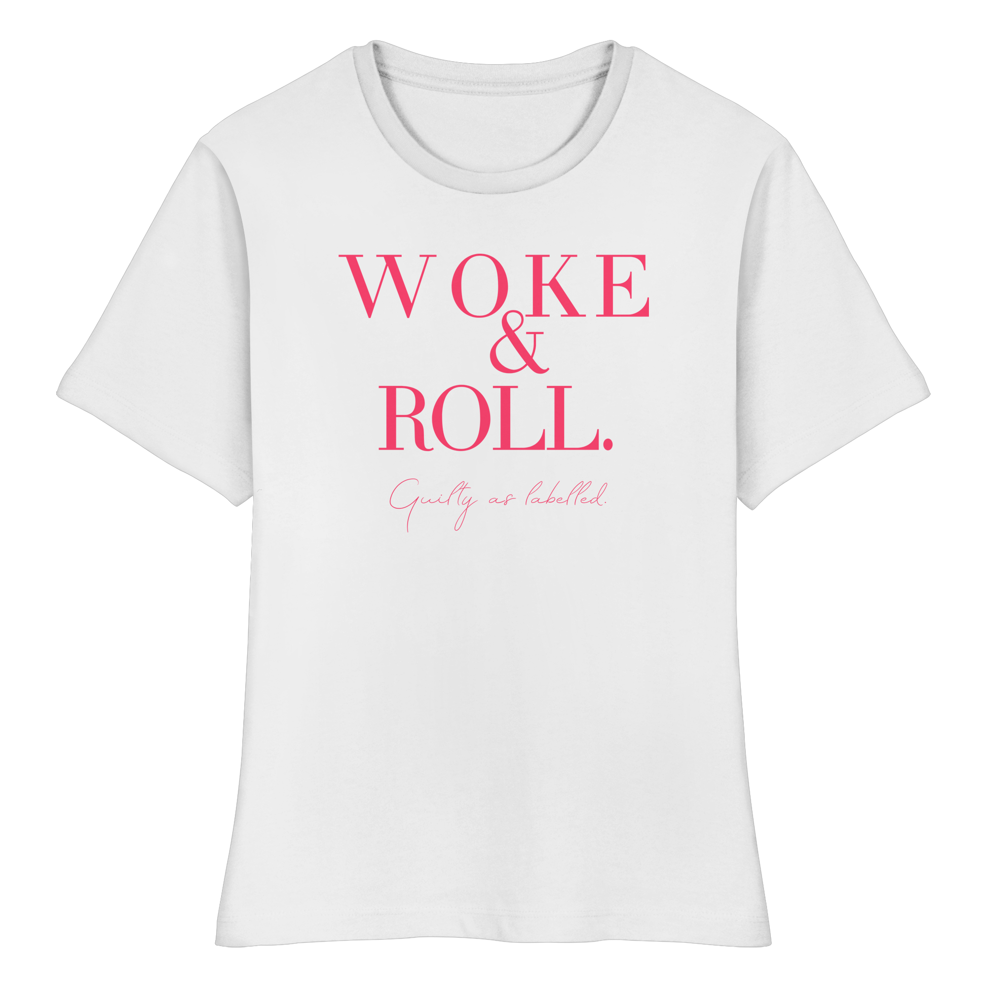 "WOKE & ROLL" FITTED LADIES SHIRT