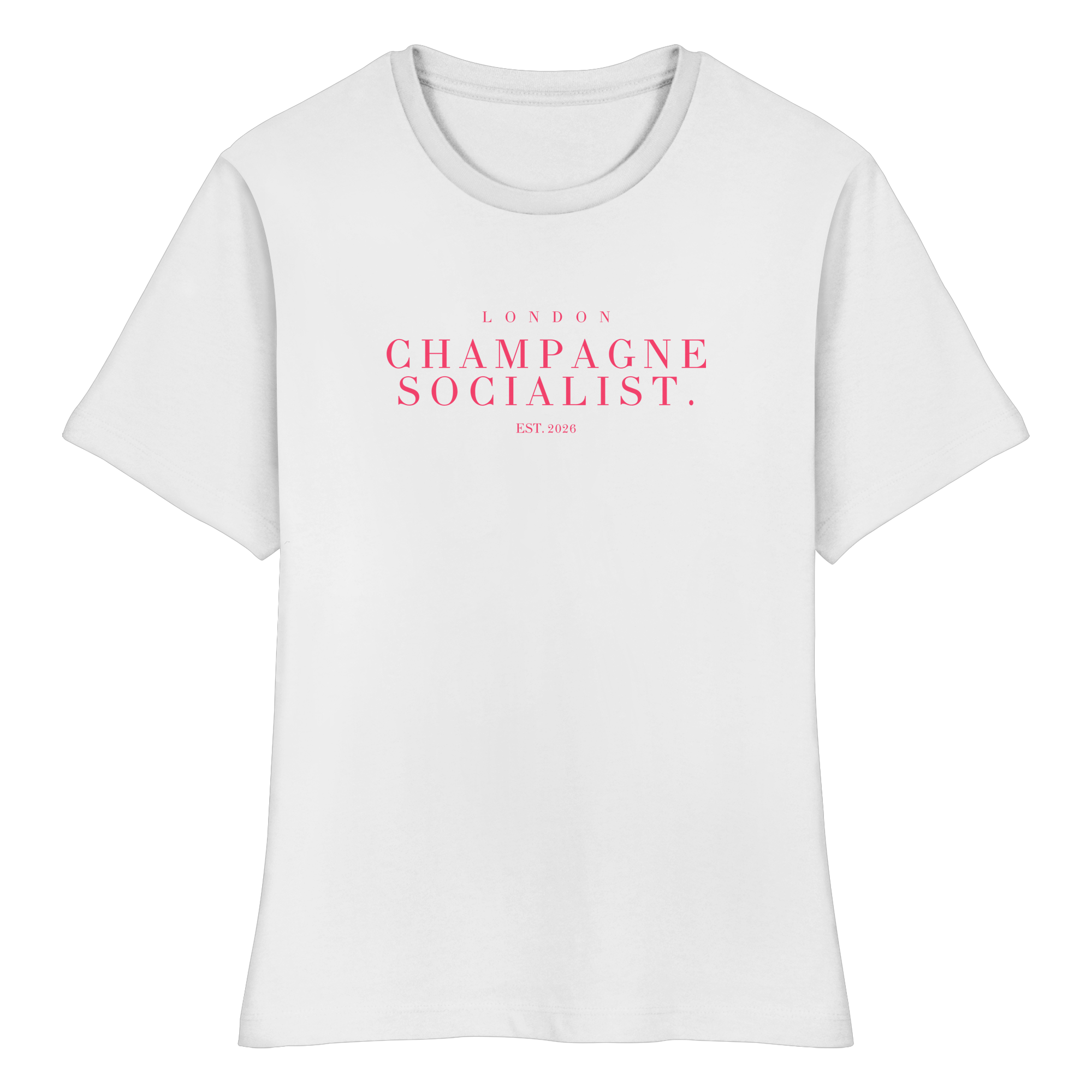 "LONDON CHAMPAGNE SOCIALIST." FITTED LADIES SHIRT