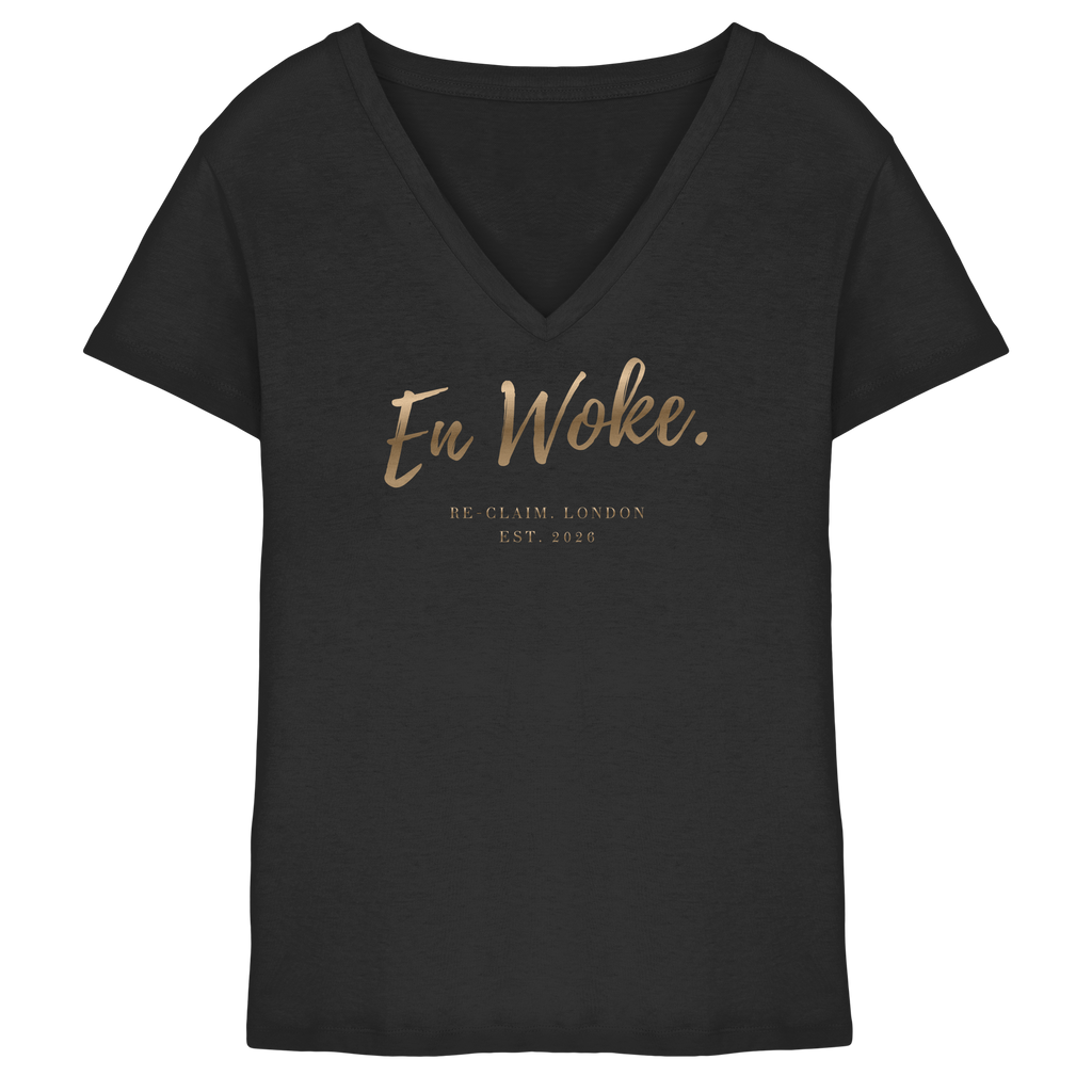 "EN WOKE" LADIES V-NECK SHIRT