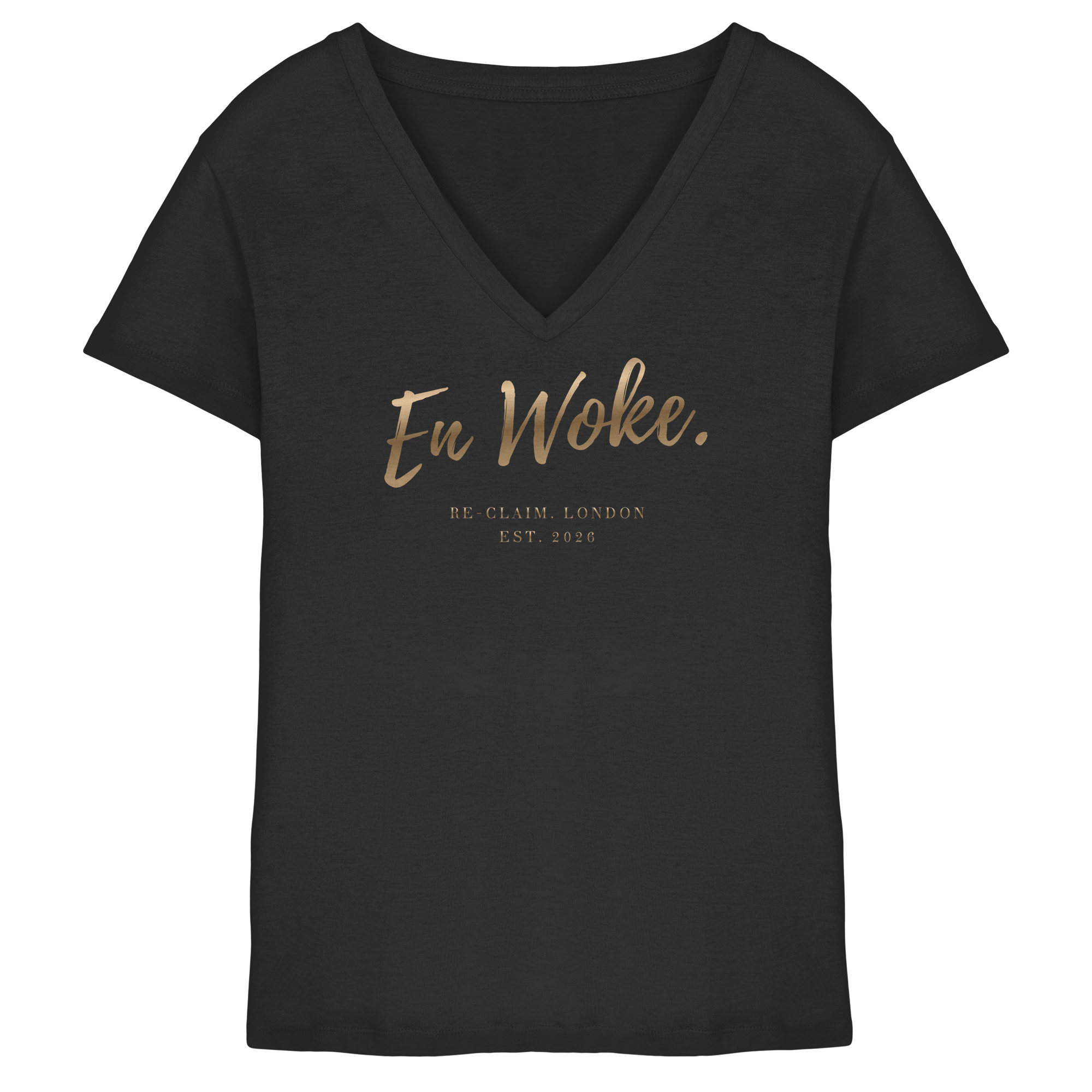 "EN WOKE" LADIES V-NECK SHIRT