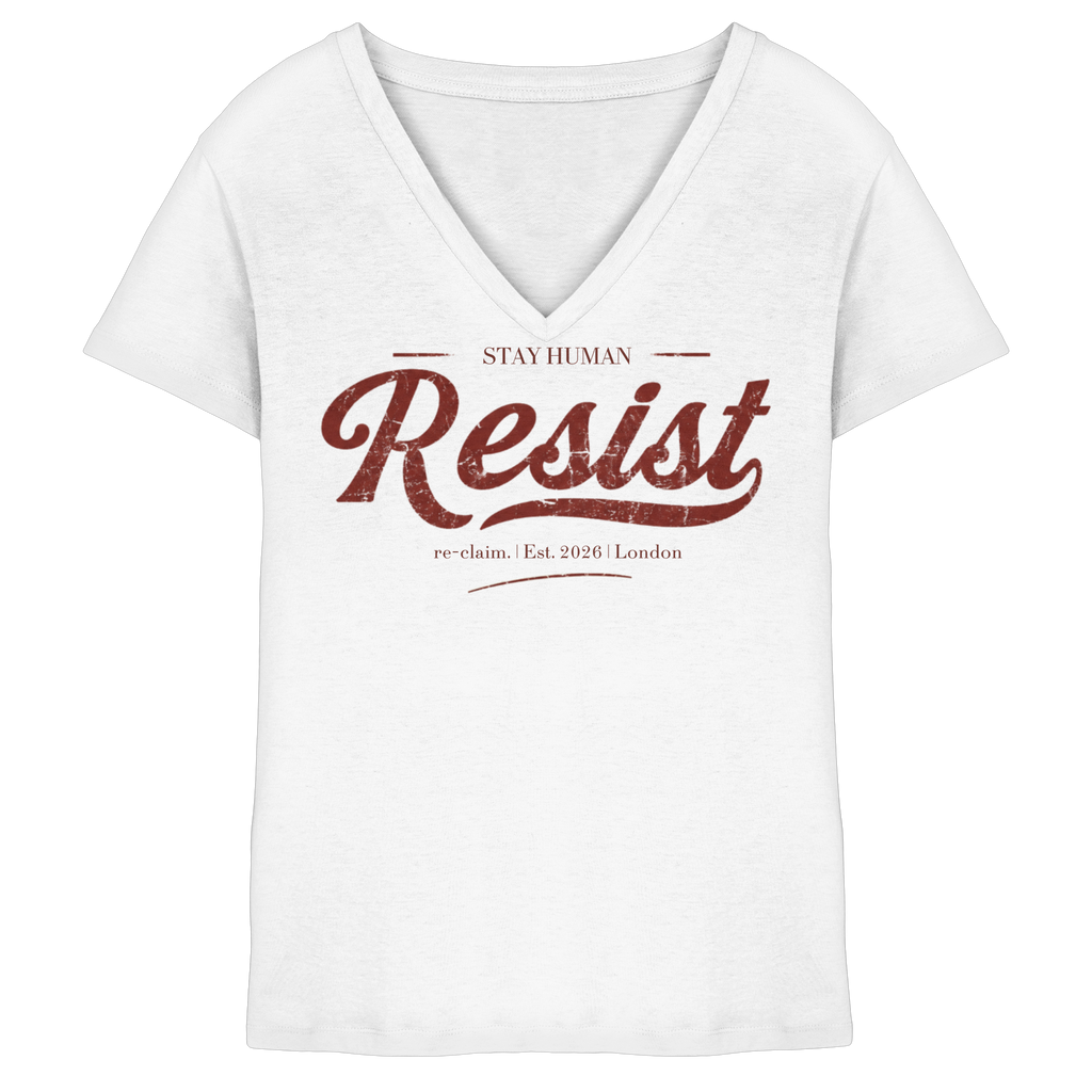 "RESIST" -LADIES V-NECK SHIRT