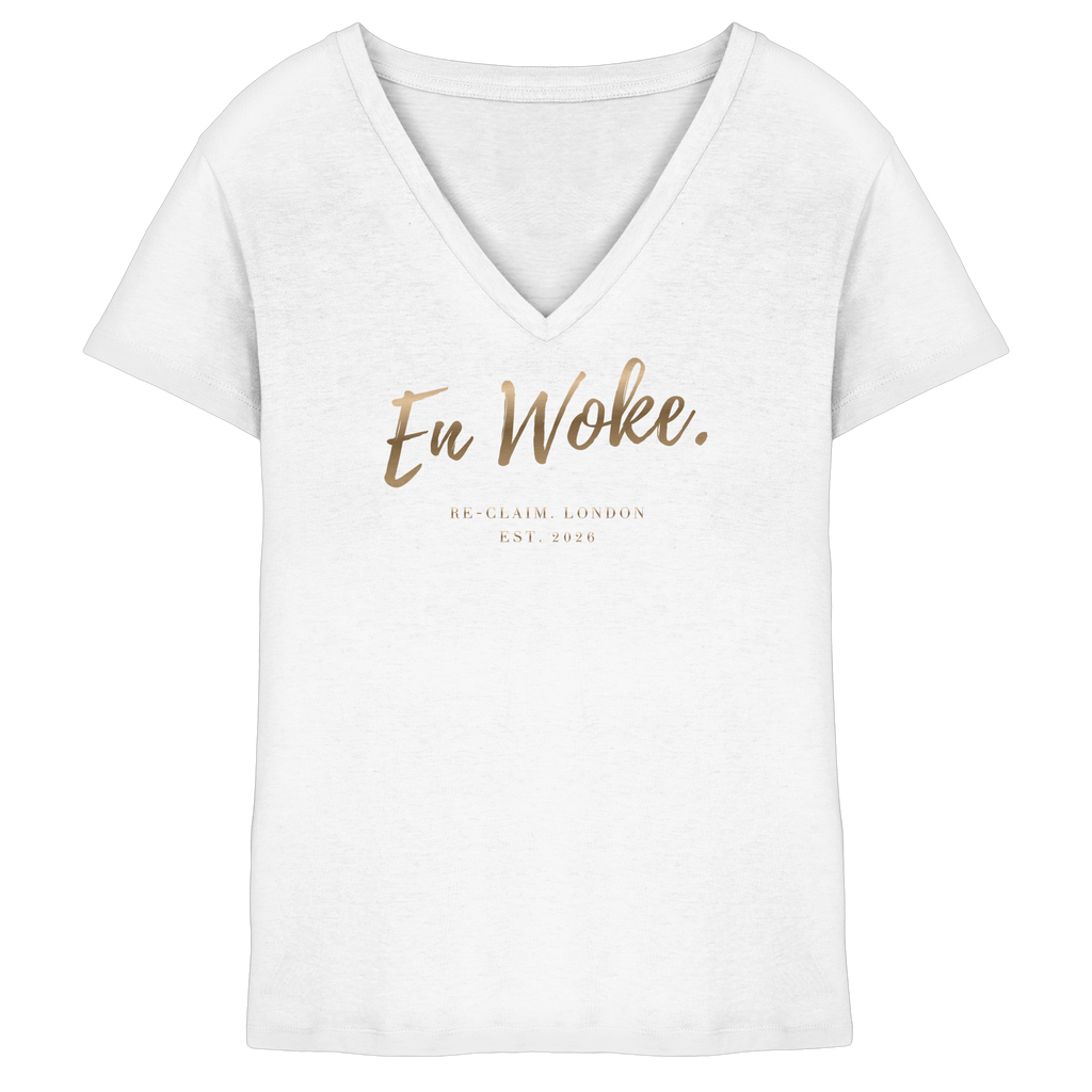 "EN WOKE" LADIES V-NECK SHIRT