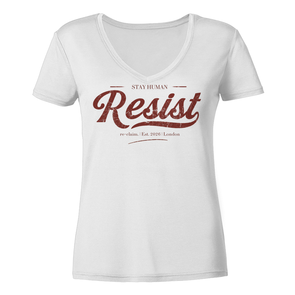 "RESIST" -LADIES V-NECK SHIRT