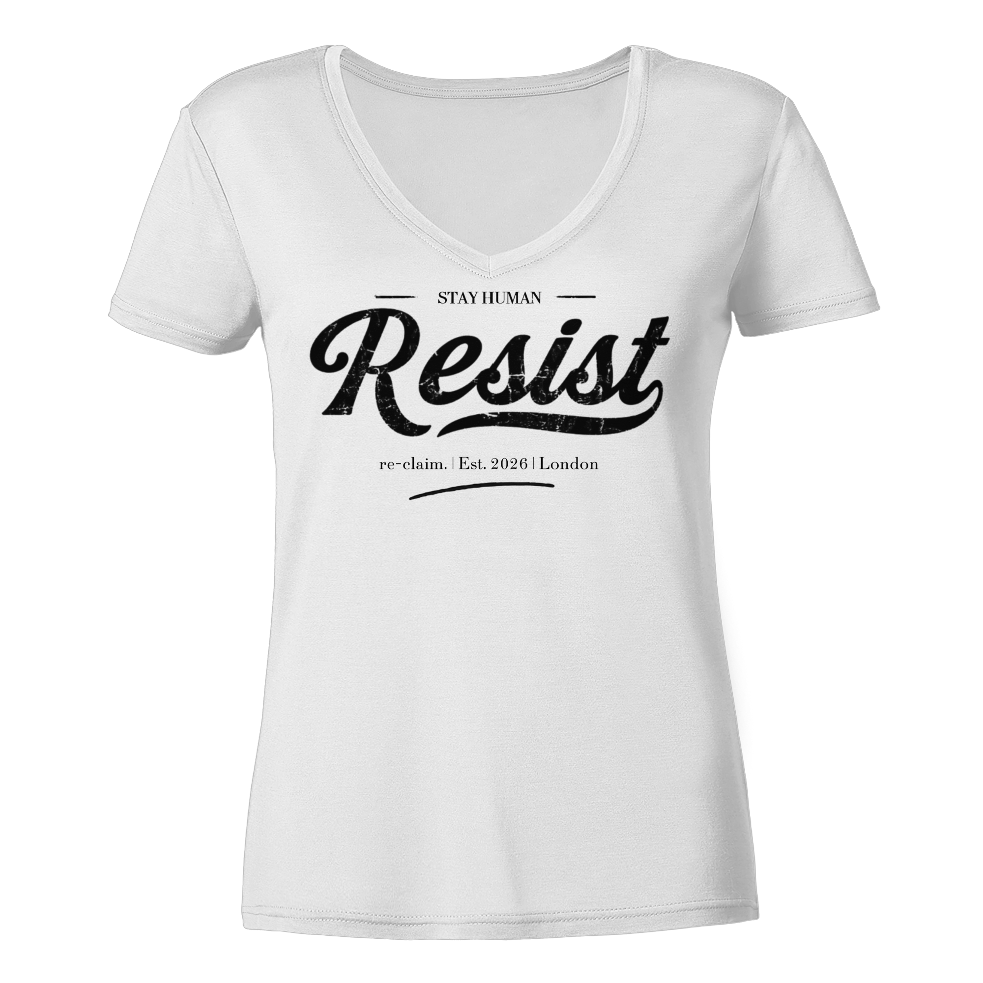 "RESIST" LADIES V-NECK SHIRT