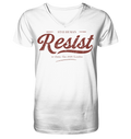 "RESIST" MENS ORGANIC V-NECK SHIRT