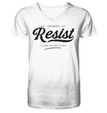 "RESIST" MENS ORGANIC V-NECK SHIRT