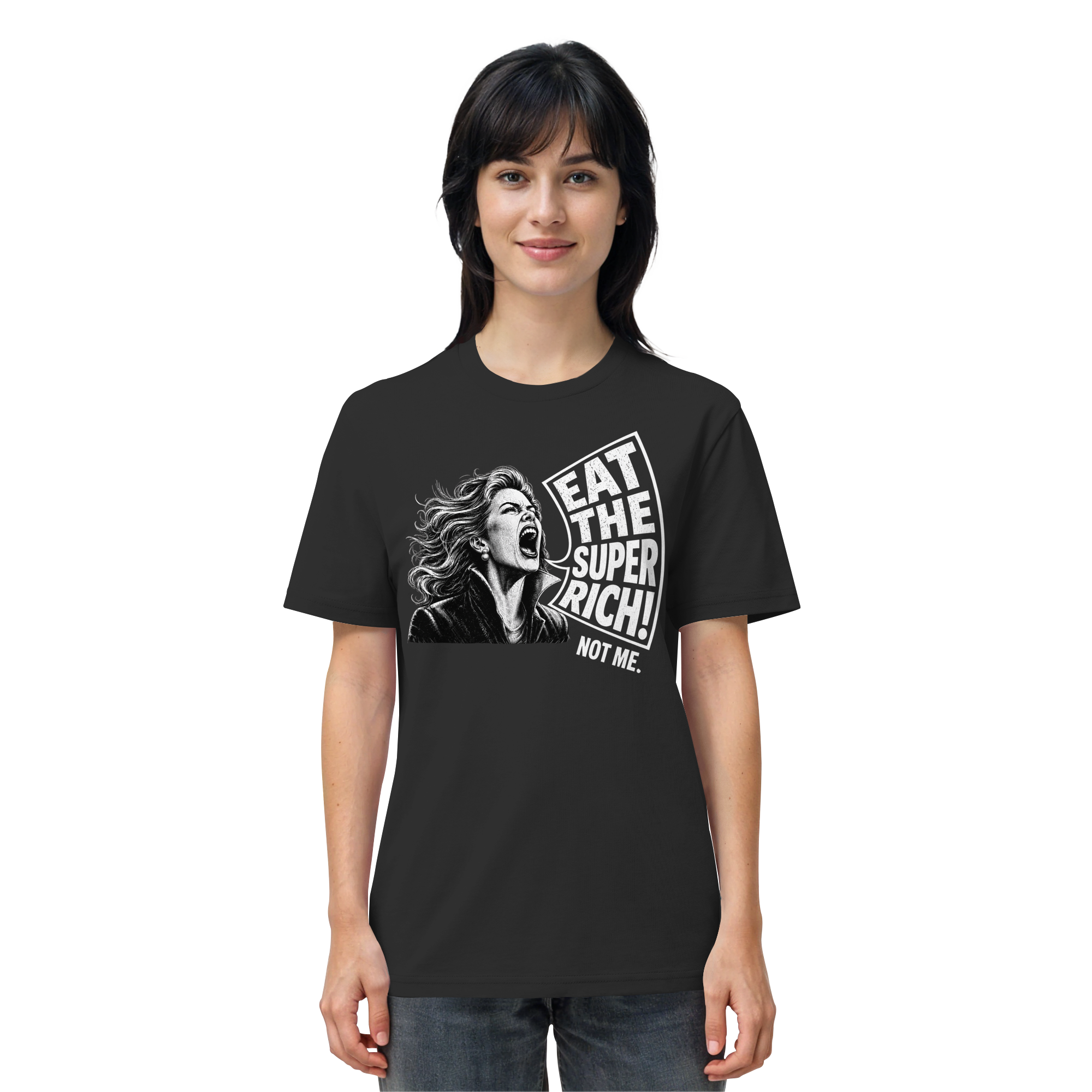 "EAT THE SUPER RICH" ORGANIC T-SHIRT