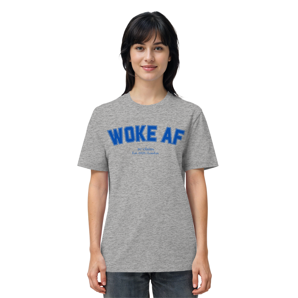 "WOKE AF" ORGANIC MENS T-SHIRT