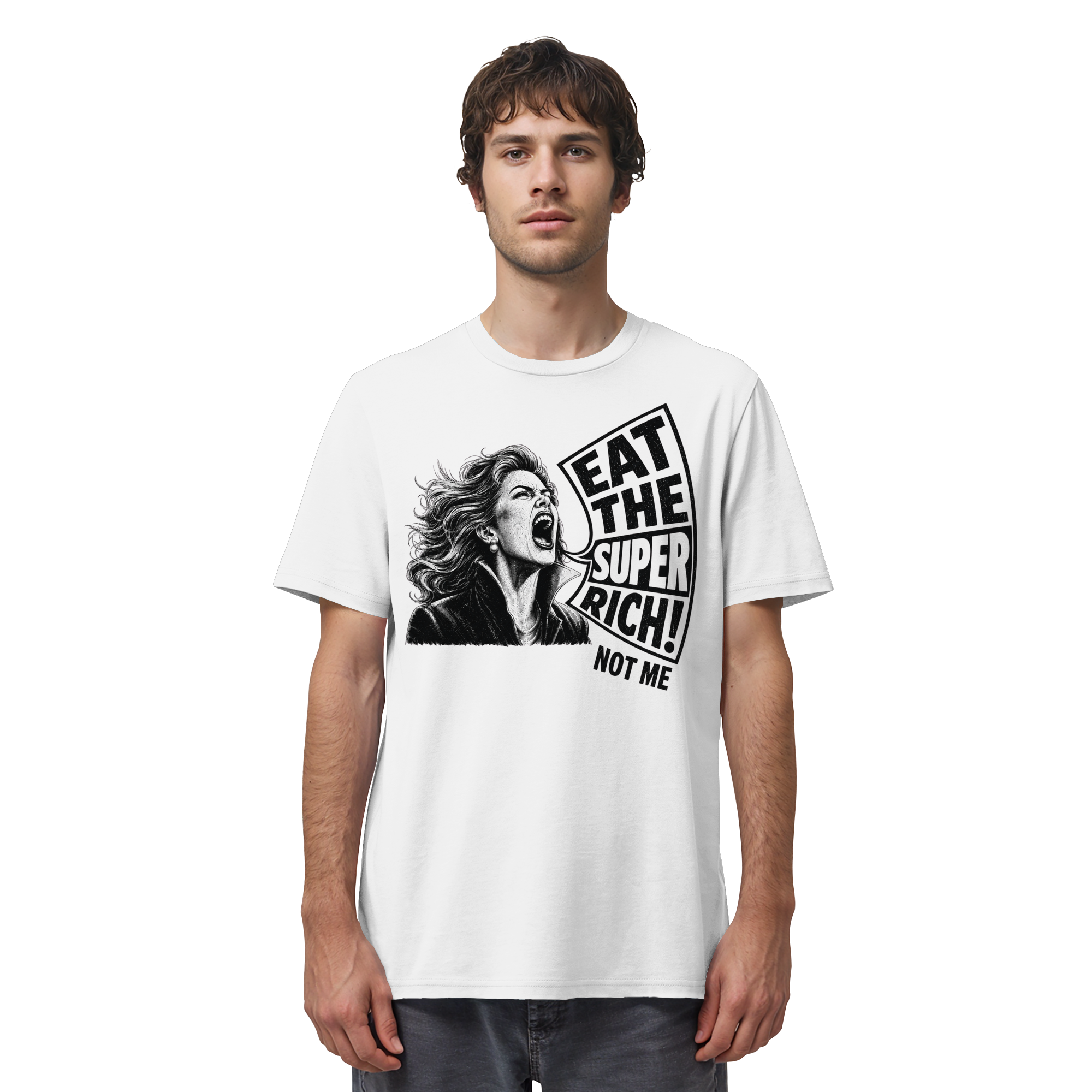 "EAT THE SUPER RICH" ORGANIC T-SHIRT