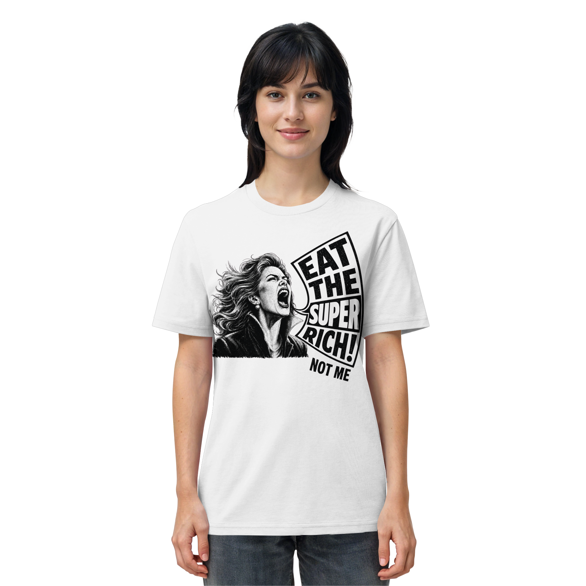 "EAT THE SUPER RICH" ORGANIC T-SHIRT