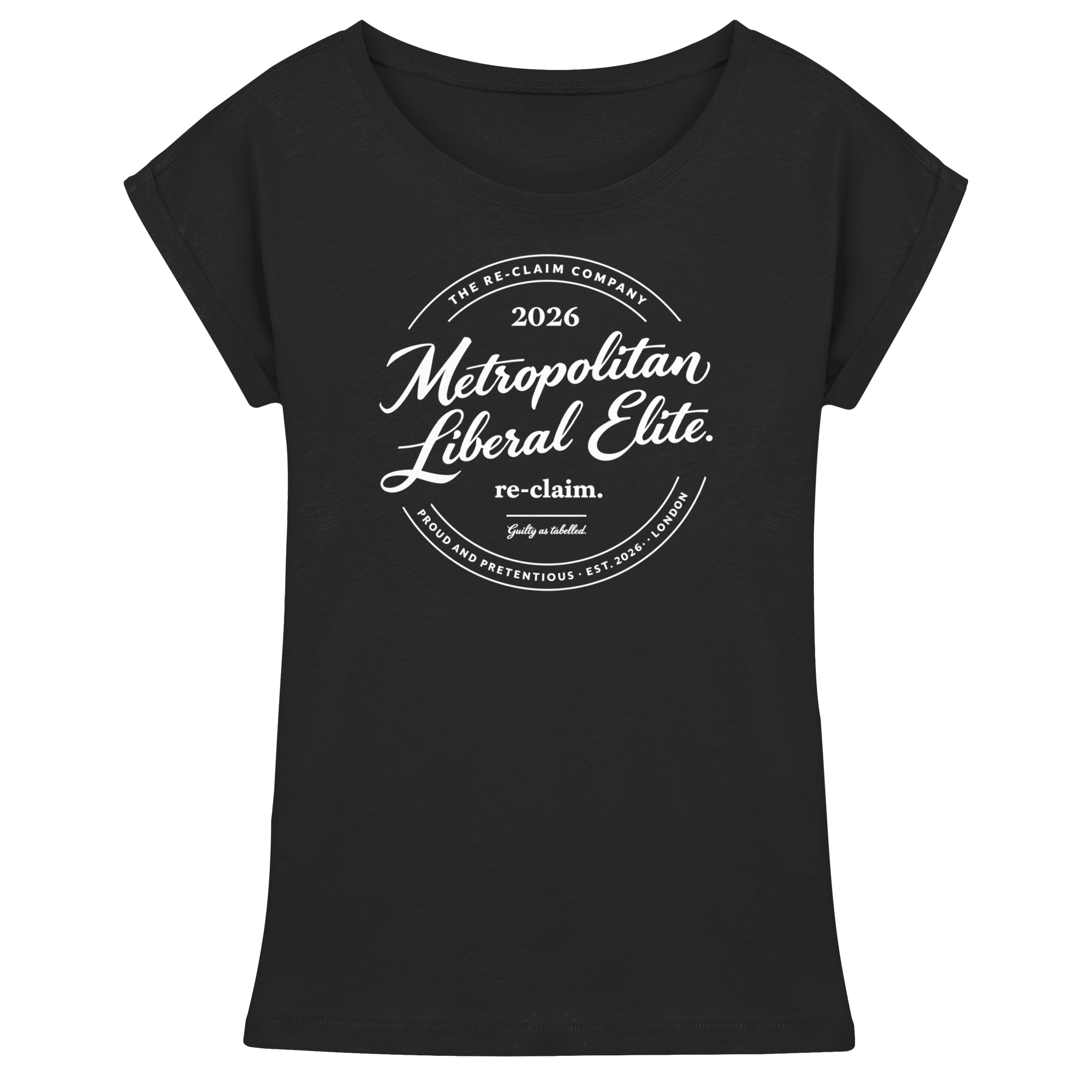 "METROPOLITAN LIBERAL ELITE" T-SHIRT - Womens Extended Shoulder T-Shirt